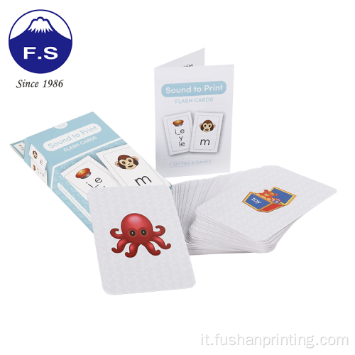 Design di stampa personalizzato Educational Alphabet Flash Cards